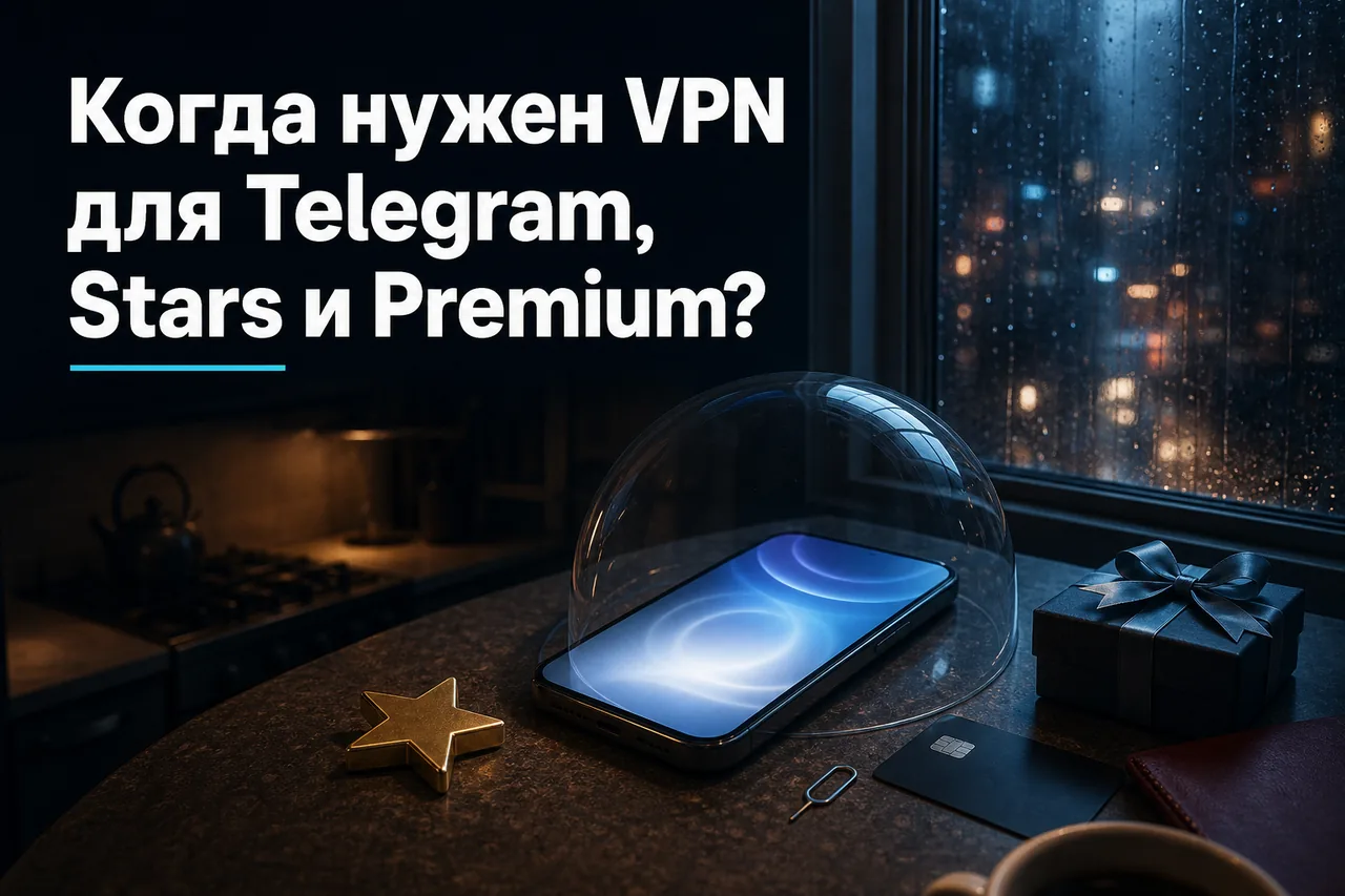 Когда нужен VPN для Telegram, Stars и Premium?